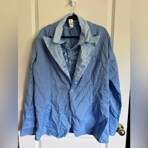 Light Blue Men's Suit with Hat - Picture 3 of 5